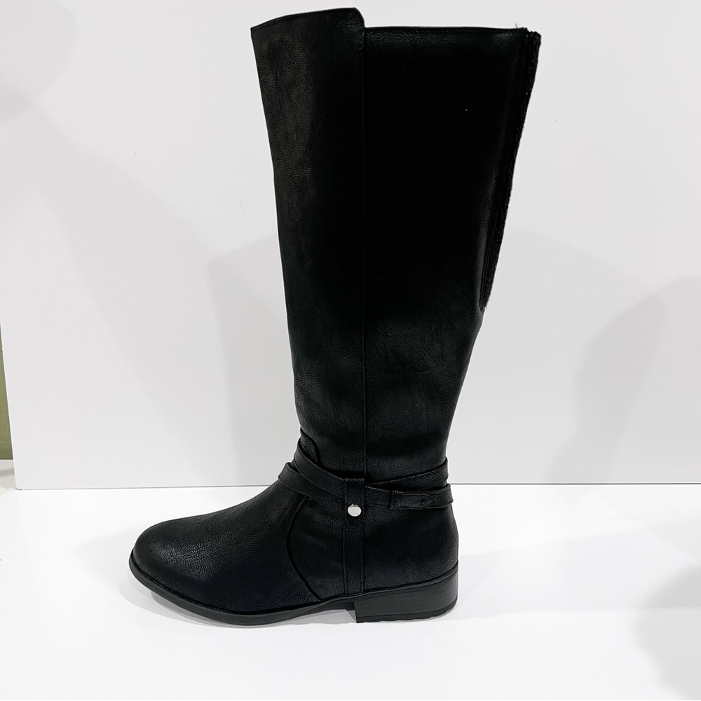 LifeStride Xtrovert Riding Boots Vegan Leather Wide Calf Black Size 8.5WIDE NEW - Picture 9 of 16
